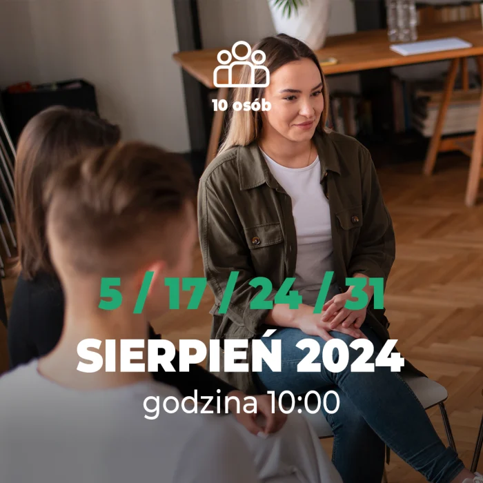 Warsztaty z psychologiem - grupa 15 z Eweliną, 8-17-24-31 sierpnia 2024 r. - obrazek 1